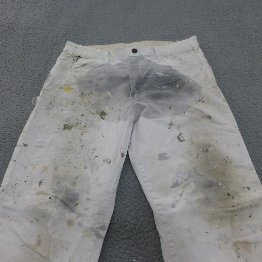Dickies Painter Pants Mens 34x34 White Distressed Sherwin Williams Splatter
